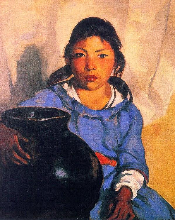 Gregorita with the Santa Clara Bowl, Robert Henri